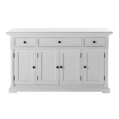 Provence Classic White Buffet with 4 Doors 3 Drawers