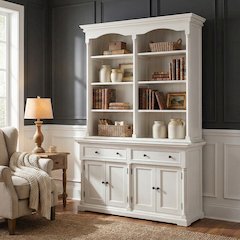 Provence Classic White Hutch Cabinet