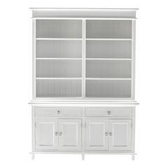 Skansen Classic White Hutch Bookcase Unit