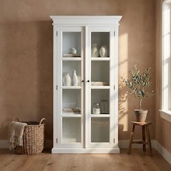 Halifax Classic White Double Vitrine