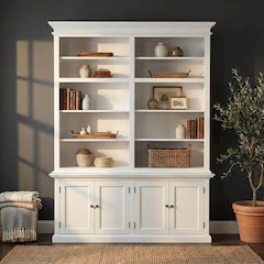 Halifax Classic White Double-Bay Hutch Unit