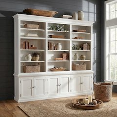Halifax Classic White Triple-Bay Hutch Unit