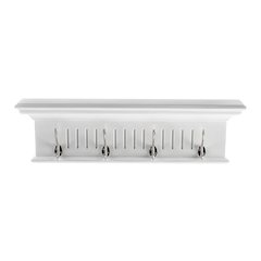 Skansen 4 Hook Coat Rack, Classic White