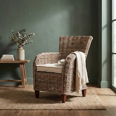 Wickerworks Natural Baroness Chair (Set of 2)