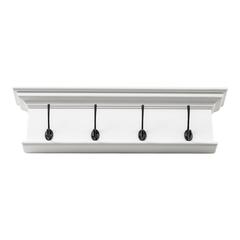 Halifax Classic White 4 Hook Coat Rack