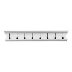 Halifax Classic White 8 Hook Coat Rack