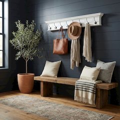 Halifax Classic White 8 Hook Coat Rack