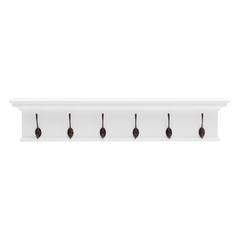 Halifax Classic White 6 Hook Coat Rack