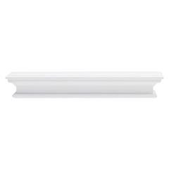 Halifax Classic White Floating Wall Shelf, Long