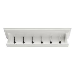 Halifax Classic White 6 Hook Coat Rack 100cm