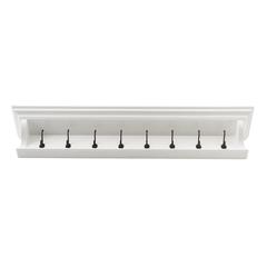 Halifax Classic White 8 Hook Coat Rack 130cm