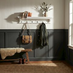 Skansen 6 Hook Coat Rack, Classic White