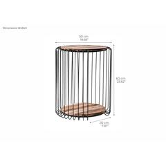 Barca Natural Boat Wood Round Side Table