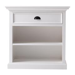 Halifax Grand Classic White Bedside Table with Shelves