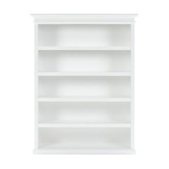 Halifax Bookcase with 5 Shelves, Classic White