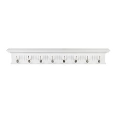 Skansen 8 Hook Coat Rack, Classic White