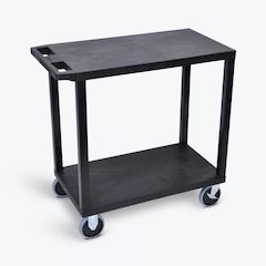 Gray EC22HD-G 18x32 Cart with 2 Flat Shelves
