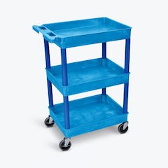 Blue 3 Shelf Tub Cart