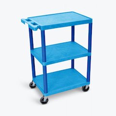 Blue/Blue 3 Shelf Cart