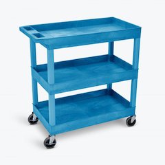 Blue 18X32 3 Tub Cart