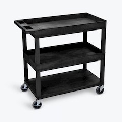 Black 18X32 Tub/Tub/Flat Cart