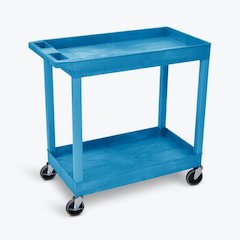 Blue 18X32 2 Tub Cart