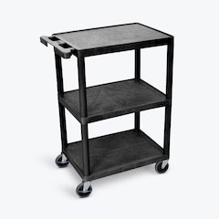 3 Shelf Utility Cart Black
