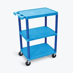 3 Shelf Utility Cart Blue