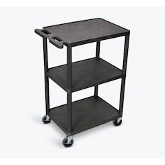 3 Shelf Utility Cart Black