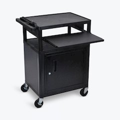 34" Lp Table W/Cabinet, Laptop