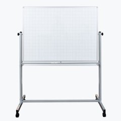 48” x 36” Mobile Magnetic Double-Sided Ghost Grid Whiteboard