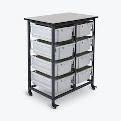 MBS-DR-8L Mobile Bin System - Double Row