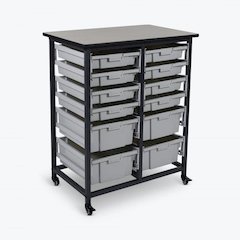 MBS-DR-8S4L Mobile Bin System - Double Row