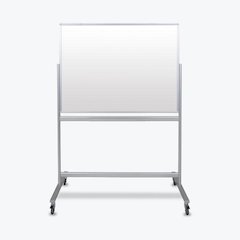 48"W x 36"H Double-Sided Mobile Magnetic Glass Marker Board