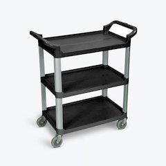 3 Shelf Black Serving Cart