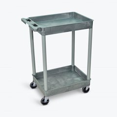 2 Shelf Gray Tub Cart