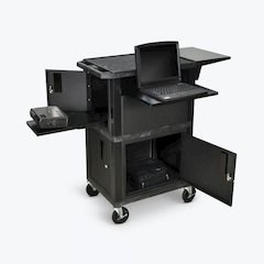 41"H Ultimate Presentation Station with Cabinets