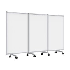 Mobile Dry-Erase Folding Divider and Partition, 3-Panel