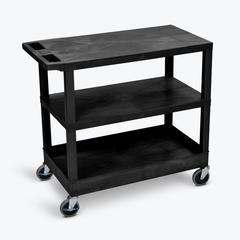 Black 18X32 Flat/Flat/Tub Cart