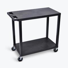 Black EC22-B 18x32 Cart with 2 Flat Shelves