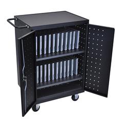 Black 24 Laptop Computer Charging Cart