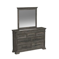 Park Ridge Dresser and Mirror Set in Charcoal