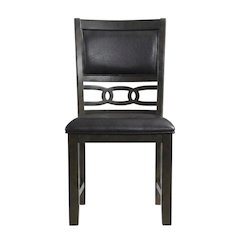 Faux Leather Upholstered Side Chair, Transitional Accent Chair,Brown