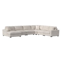 Mesa Modular 6PC Sectional Set with LHF Chaise in Steno Beige