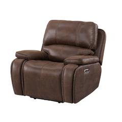 Grover Power Motion Recliner with Power Head Recliner in Heritage Brown