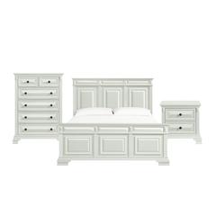 Sumner King Panel Bed in Antique White