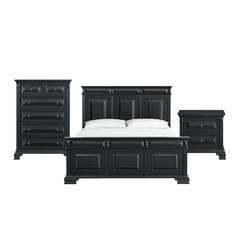Sumner King Panel Bed in Black