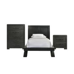 Kenn Twin Bed in Black