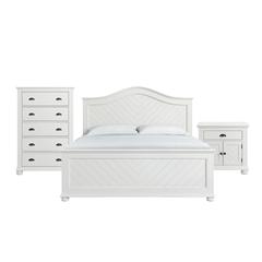 Conaughey King Panel Bed in White