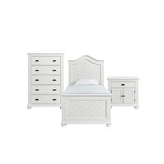 Conaughey  Twin Panel Bed in White